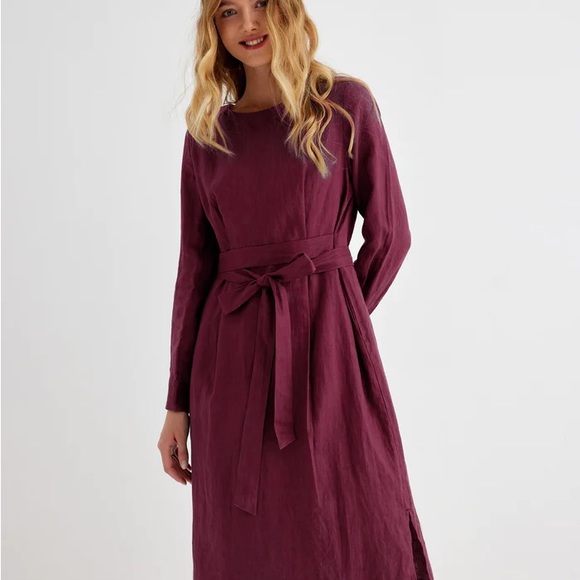 Linen midi dress - Picture 3 of 7